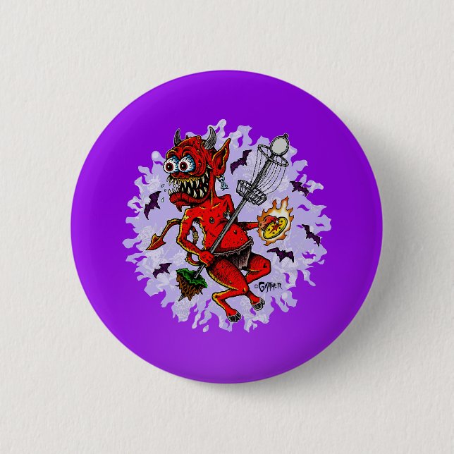Macaron Rond 5 Cm DOD - Golf de disque (Devant)