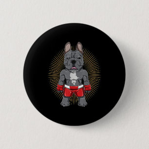 Macaron Rond 5 Cm Dog Lover Brave French Bulldog