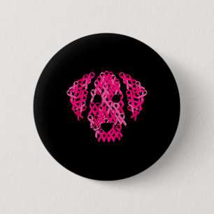 Macaron Rond 5 Cm Dog Pink Ribbon Prix du cancer du sein