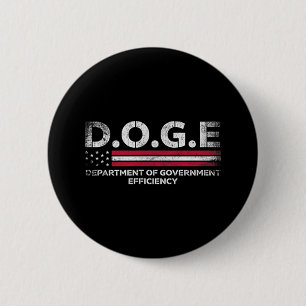 Macaron Rond 5 Cm Doge D.o.p.e. Ministère de l'Efficacité gouverneme