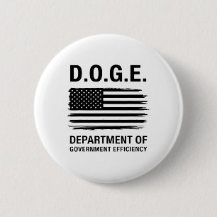 Macaron Rond 5 Cm Doge Ministère De L'Efficacité Du Gouvernement 4