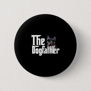 Macaron Rond 5 Cm Dogfather French Bulldog Fun Chien Propriétaire Ch