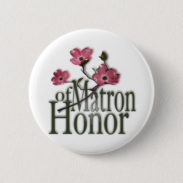 Macaron Rond 5 Cm Dogwood/ Matron d'honneur (Devant)