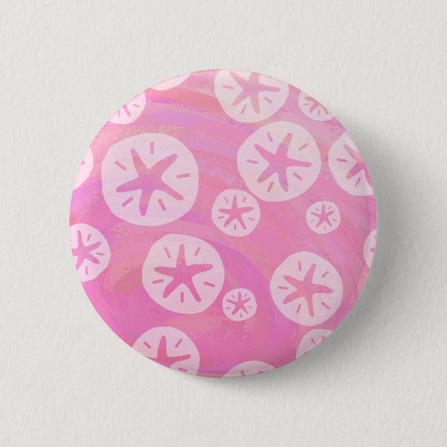 Macaron Rond 5 Cm Dollar de sable blanc et rose (Devant)