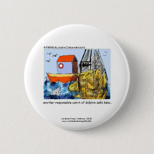 Macaron Rond 5 Cm Dolphin Safe Tuba Funny Novelty Button