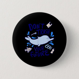 Macaron Rond 5 Cm Dolphin Seas Protection de l'Environnement Changem