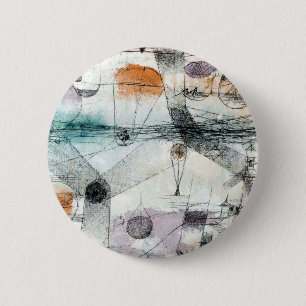Macaron Rond 5 Cm Domaine d'Air Paul Klee Expressionniste Abstrait