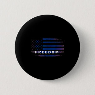 Macaron Rond 5 Cm Dôme de drapeau américain