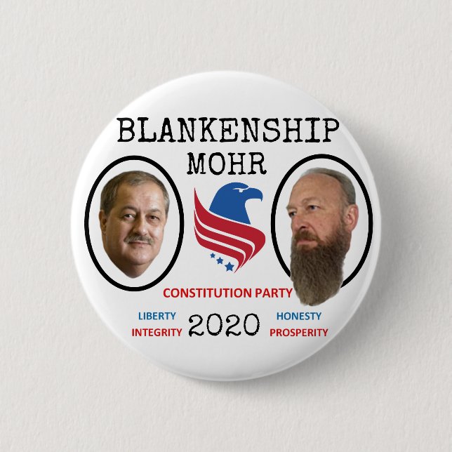 Macaron Rond 5 Cm Don Blankcitizen pour le président 2020 (Devant)