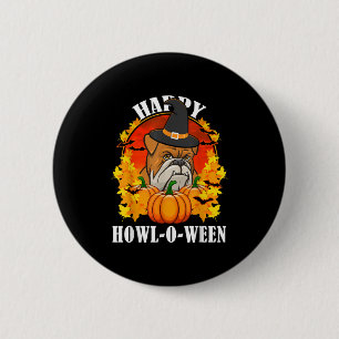 Macaron Rond 5 Cm Don de chien Cadeau D'Halloween Bulldog Pour Amo