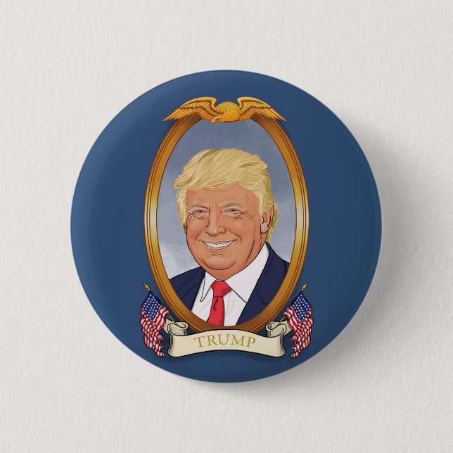 Macaron Rond 5 Cm Donald J. Trump (Devant)