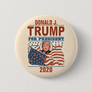 Macaron Rond 5 Cm Donald J. Trump pour le président 2020
