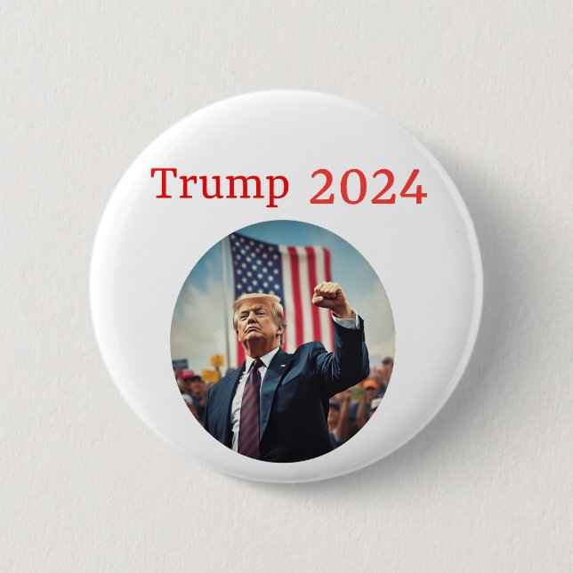 Macaron Rond 5 Cm Donald Trump (Devant)