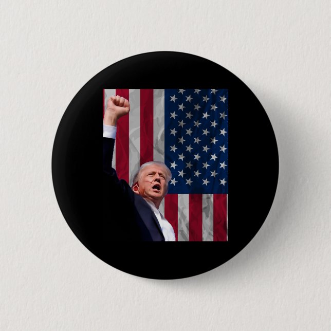 Macaron Rond 5 Cm Donald Trump (Devant)