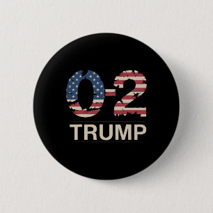 Macaron Rond 5 Cm Donald Trump 0-2 Bats-toi Bats-toi Bats-toi Drapea