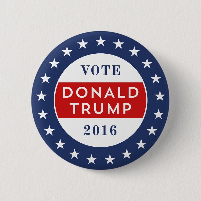 Macaron Rond 5 Cm Donald Trump 2016 (Devant)