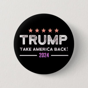Macaron Rond 5 Cm Donald Trump 2024
