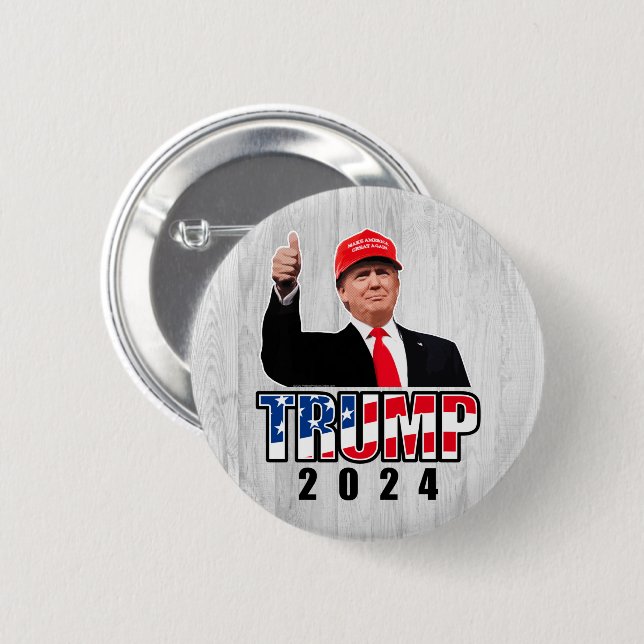 Macaron Rond 5 Cm Donald Trump 2024 (Devant & derrière)