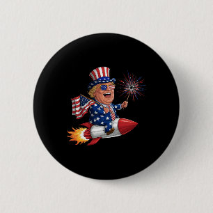 Macaron Rond 5 Cm Donald Trump 2024 heureux 4 juillet Trump américai
