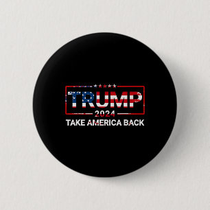 Macaron Rond 5 Cm Donald Trump 2024 Reprendre l'Amérique Byck Us Dra