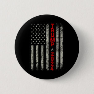 Macaron Rond 5 Cm Donald Trump 2024 Reprendre le drapeau américain à