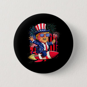 Macaron Rond 5 Cm Donald Trump 2025 heureux 4 juillet Trump américai