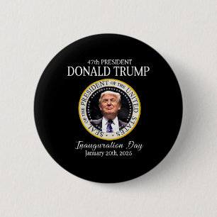 Macaron Rond 5 Cm Donald Trump 47e investiture du président 2025 Sup