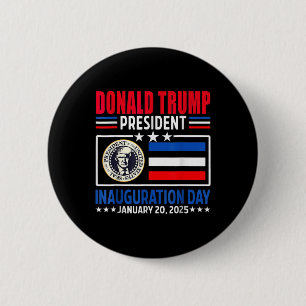 Macaron Rond 5 Cm Donald Trump 47e Jour de l'investiture Janua