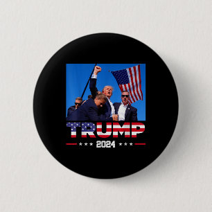 Macaron Rond 5 Cm Donald Trump A Survécu Aux Tirs Lors Du Rassemblem