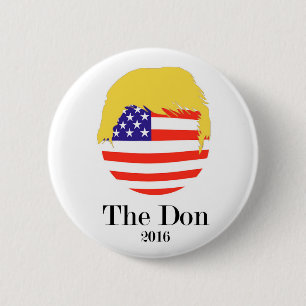 Macaron Rond 5 Cm Donald Trump - Bouton présidentiel