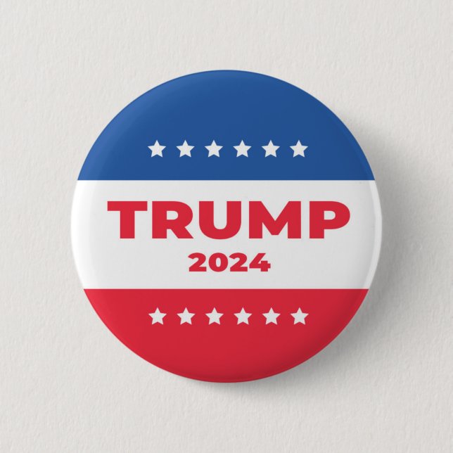 Macaron Rond 5 Cm Donald Trump Button 2024 (Devant)