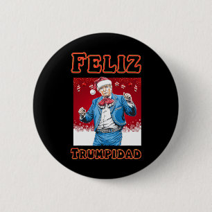 Macaron Rond 5 Cm Donald Trump Christmas Feliz Trumpidad