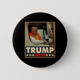 Macaron Rond 5 Cm Donald Trump Dans Garbage Truck Team Garbage For T