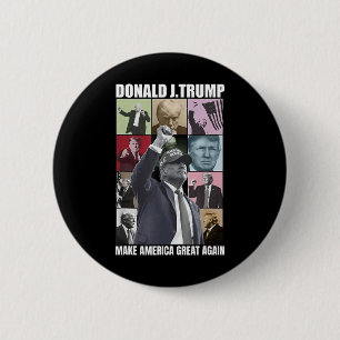 Macaron Rond 5 Cm Donald Trump Era Officiel 2024 Donald Tru