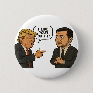 Macaron Rond 5 Cm Donald Trump félicite Zelensky pour son procès for