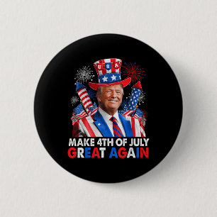 Macaron Rond 5 Cm Donald Trump Feu patriotique Faire 4 juillet G