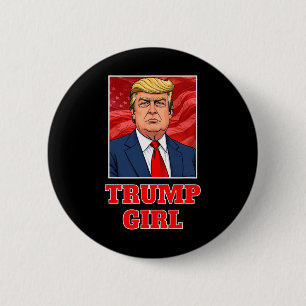 Macaron Rond 5 Cm Donald Trump Girl Funny Great America Président Su