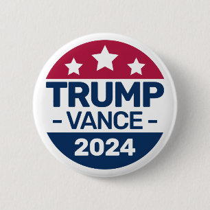 Macaron Rond 5 Cm Donald Trump JD Vance 2024 Président républicain