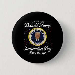 Macaron Rond 5 Cm Donald Trump Jour de l'investiture 2025 47e présid