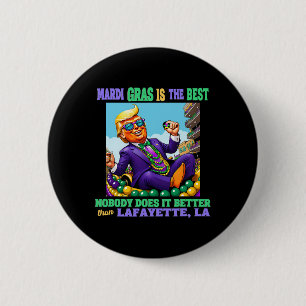Macaron Rond 5 Cm Donald Trump Lafayette, La Mardi Gras 2025 Aucun F