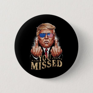 Macaron Rond 5 Cm Donald Trump - L'élection américaine vous a manqué