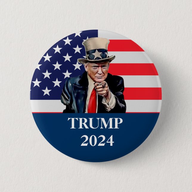 Macaron Rond 5 Cm Donald Trump Photo - Président - assez dit Pinba (Devant)