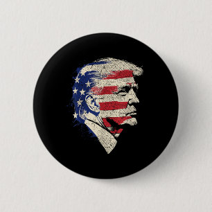 Macaron Rond 5 Cm Donald Trump Portrait