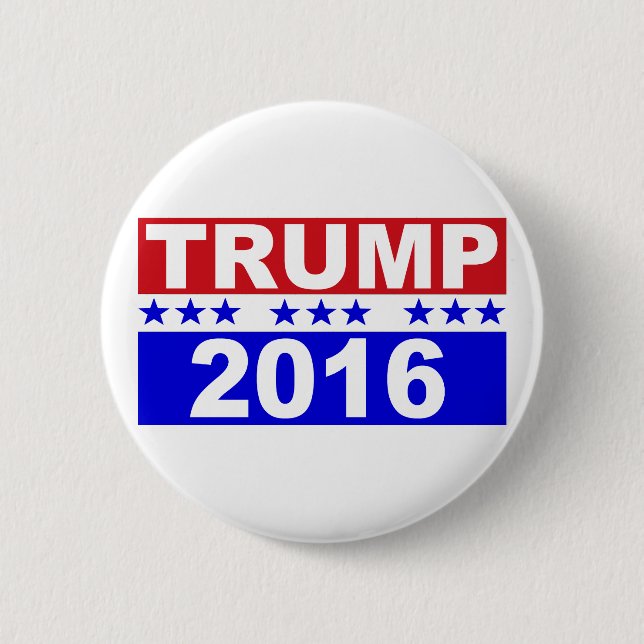Macaron Rond 5 Cm Donald Trump pour le président 2016 (Devant)