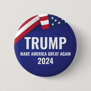 Macaron Rond 5 Cm Donald Trump Pour Le Président 2024 Swoop Moderne