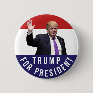 Macaron Rond 5 Cm Donald Trump pour le Président Photo Retro Button