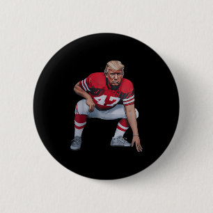 Macaron Rond 5 Cm Donald Trump Président américain de football 2025 
