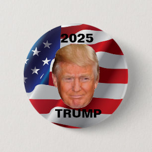 Macaron Rond 5 Cm Donald Trump - Président des États-Unis 2025