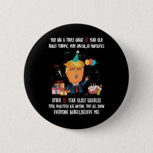 Macaron Rond 5 Cm Donald Trump Président Drôle 13e Anniversaire Trum