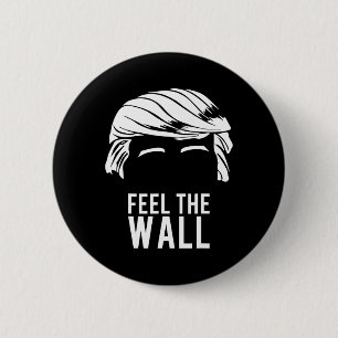 Macaron Rond 5 Cm Donald Trump Tâte Le Mur 